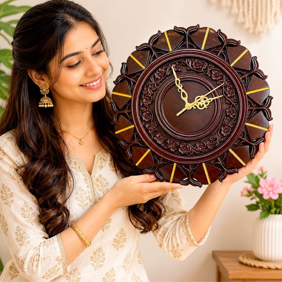 Royal Heritage Teak Wood Wall Clock