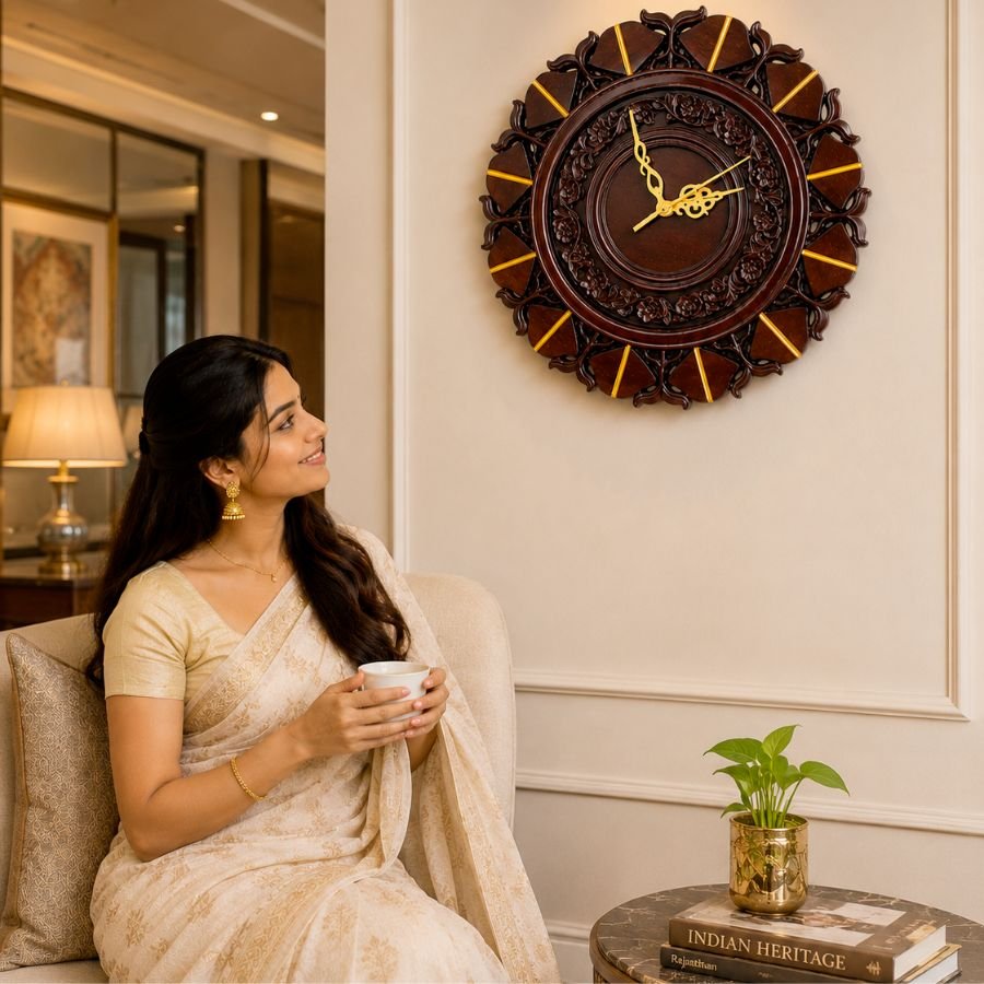 Royal Heritage Teak Wood Wall Clock - Image 5