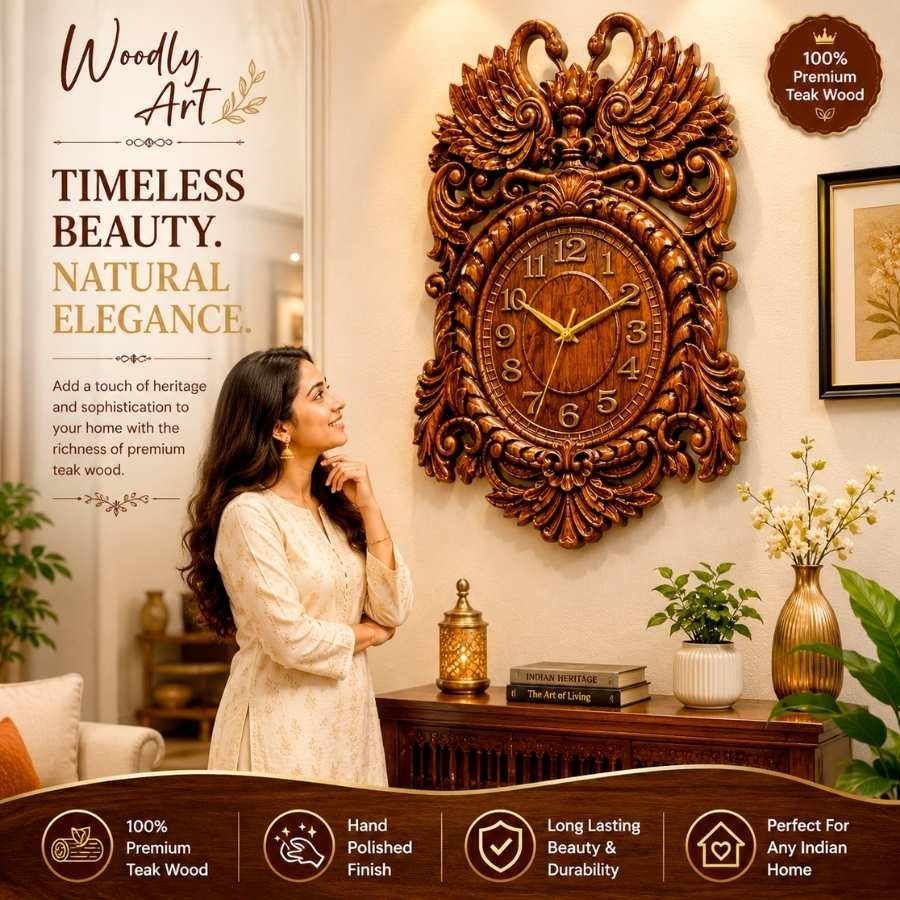 Swan Crest Antique Wall Clock - Image 4